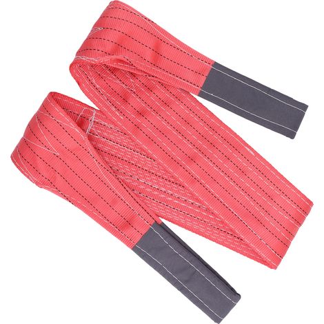 Rotes Hebeband Aus Polyester, Hochbelastbar, Endlos Rund, Tragfähigkeit 11.023 Lb, 6,56 Ft