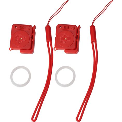 Türgriffalarm, 2 Stück, Diebstahlsicherung, Vibrationsalarm, Tragbarer Fensteralarm Für Reisen, Auto, Hotel, Rot