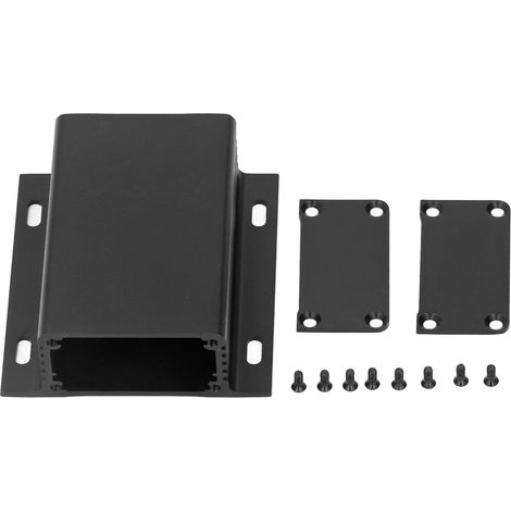 Elektrisches Aluminiumgehäuse, Wasserdichte Anschlussdose, Integrierte Ausführung, 25 X 71 X 80 Mm, Schwarz