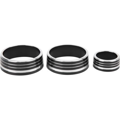 Zierringe Für Klimaanlagenknöpfe, 3 Stück, Ersatzdekor Aus Schwarzer Aluminiumlegierung Für Vezel Xrv