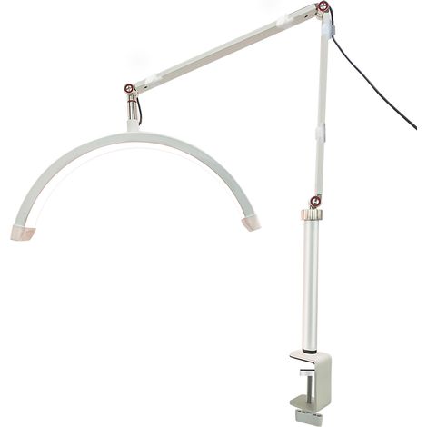 Hd-m3x Led-schreibtischlampe, Einstellbare Lichtfarbe 3000k–6000k, Metallklemme, Weiß, 220 V