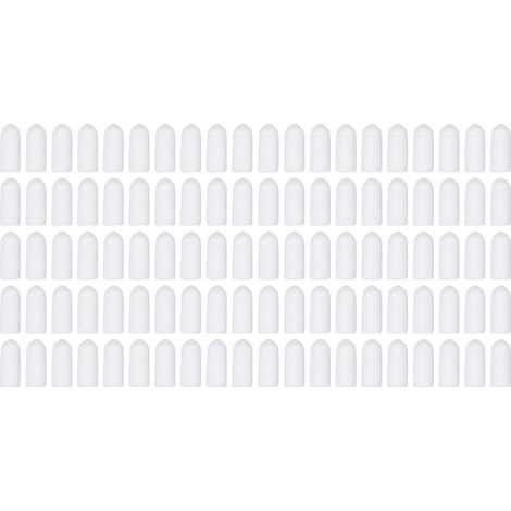 Schraubverschluss-sicherheitskappe, 100 Stück, Flexible, Flammhemmende, Alterungsbeständige Weiße Pvc-abdeckung Zum Schutz, 4,5 Mm / 0,2 Zoll