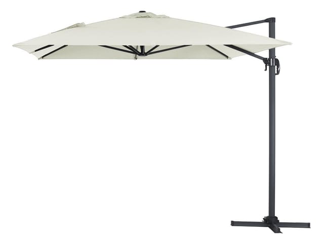 Ampelschirm aus Alu "Sun 4", 3 x 4 m - Ecru
