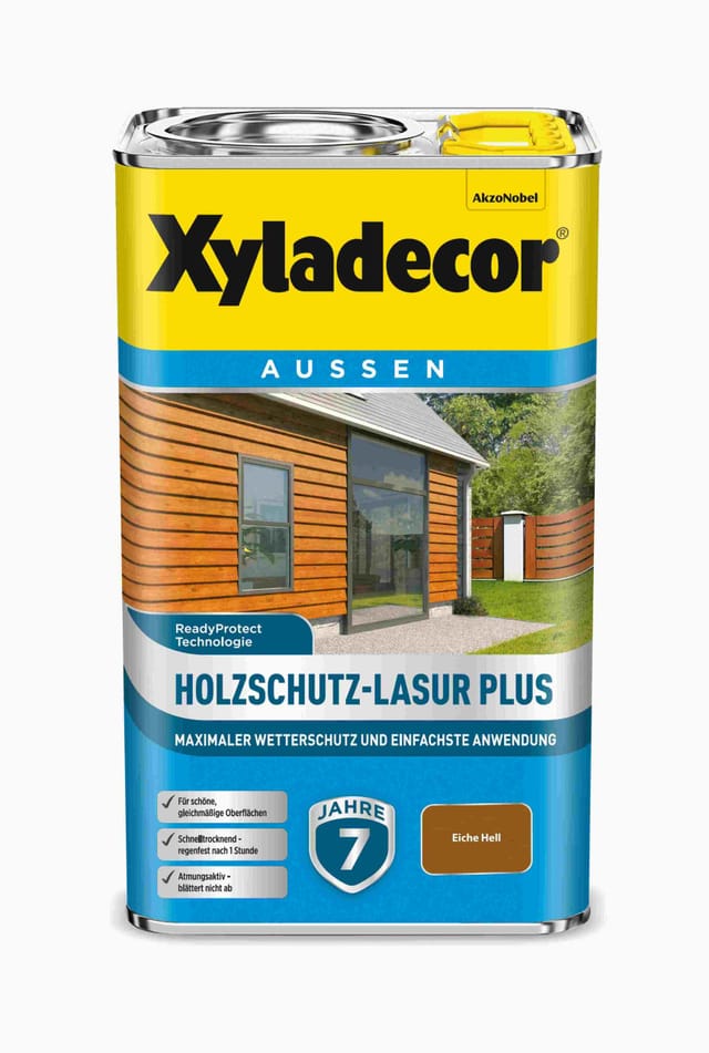 Holzschutz-Lasur Plus, Eiche Hell, 2,5 l - Xyladecor