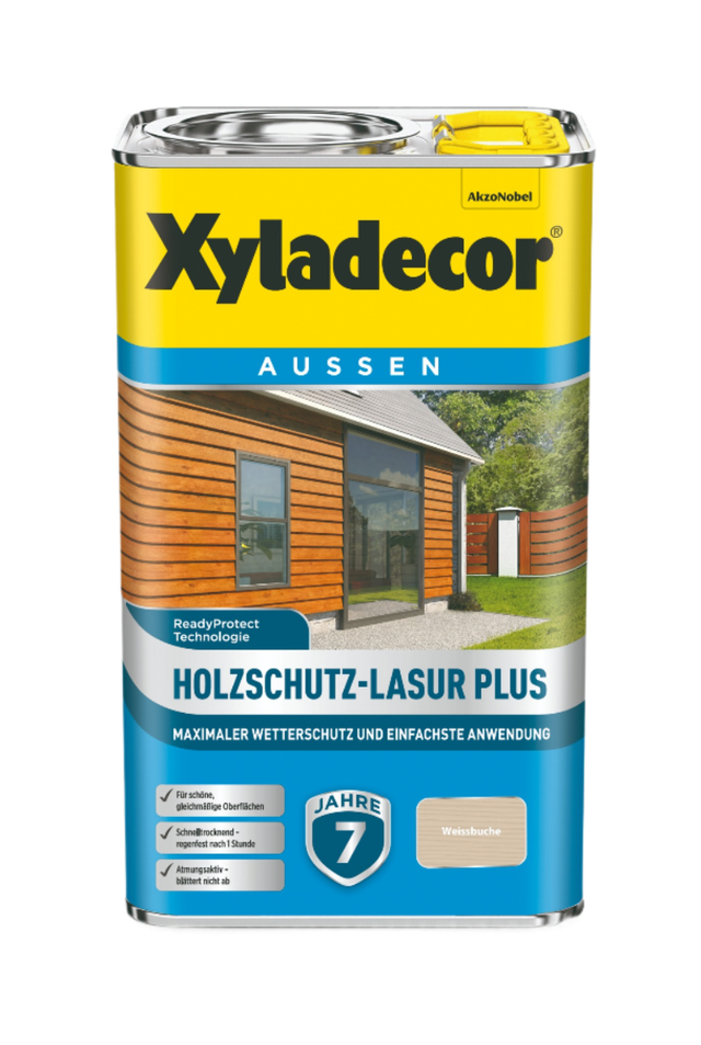 Holzschutz-Lasur Plus, Weißbuche, 2,5 l - Xyladecor