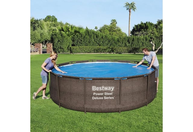 Flowclear™ PE-Solarabdeckplane ø 210 cm, blau, rund