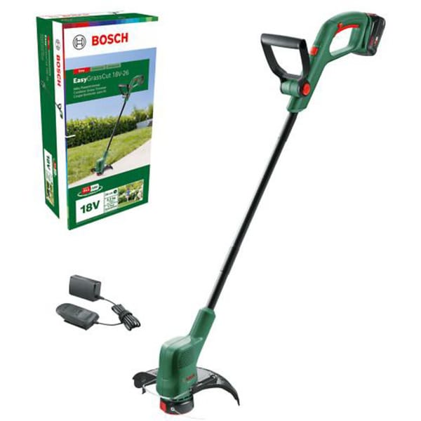 Bosch Akku Rasentrimmer EasyGrassCut 18V-26 (1 Akku, 18 Volt System, SchnittØ 26 cm)