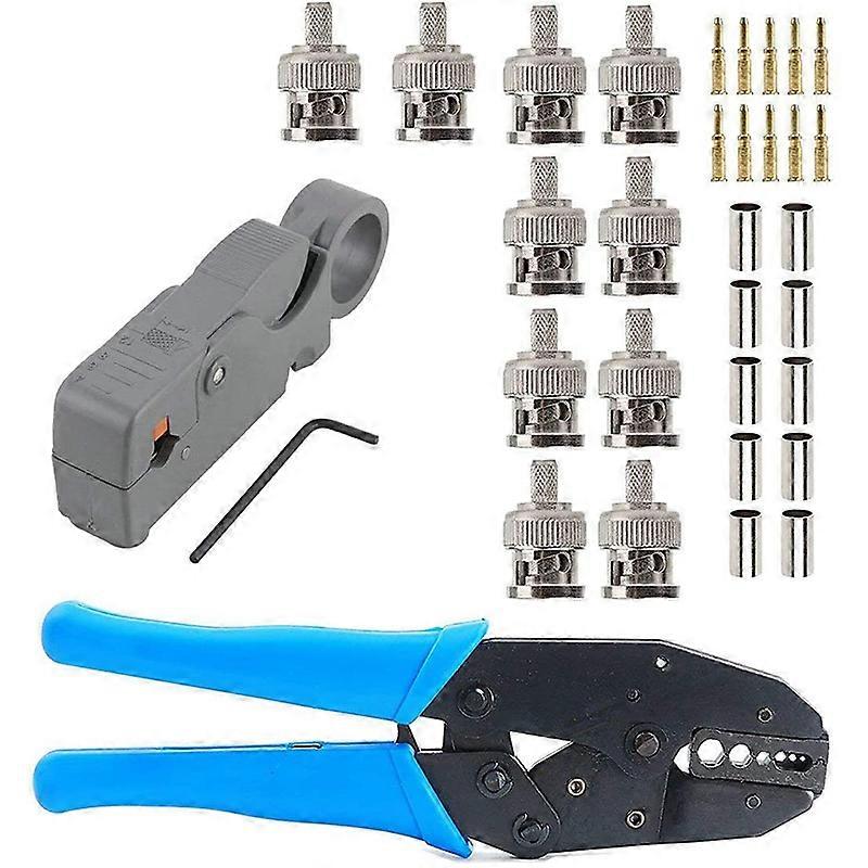 Abisolierzange Und Koaxialkabelschneider Mit Bnc-crimpstecker-sets