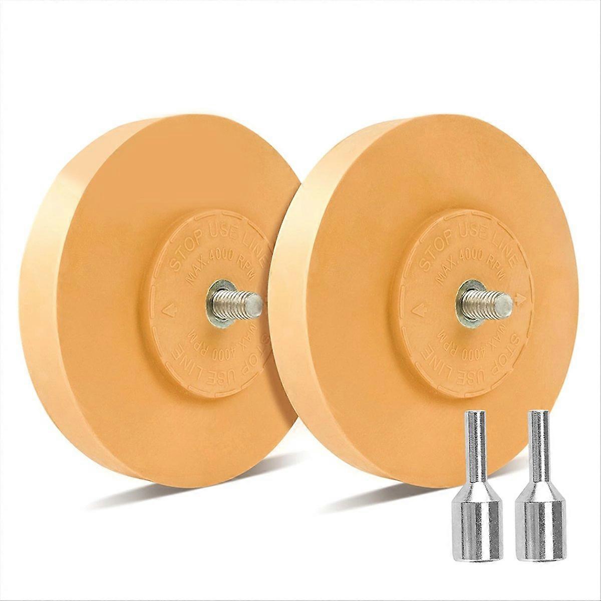 10 Cm (4 Zoll) Großes Rad Zum Entfernen Von Aufklebern Und Klebstoffen, Mit Adapter (2 Stück).