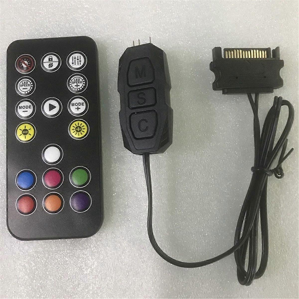 5v 3-pin Argb-controller Für Netzteil, 3-pin Rgb-hub Für Cpu-/radiator-gehäuselüfter, Schwarze Led
