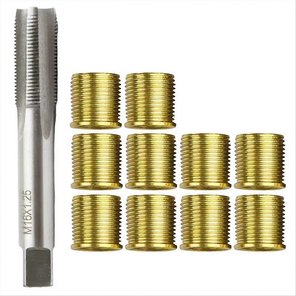 Gewindereparaturset: M16x1,25 Gewindebohrer, M14x1,25 Gewindeeinsätze Zur Gewindereparatur, Car Pro Coil Werkzeug