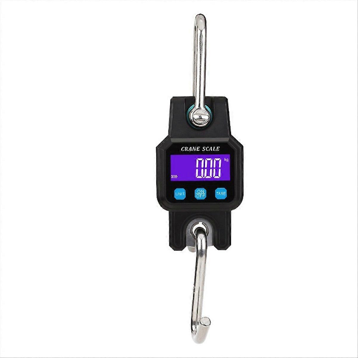 C06 Tragbare Elektronische Kranwaage, 300 Kg/50 G, Wiederaufladbar, Schwarz, Ohne Bluetooth