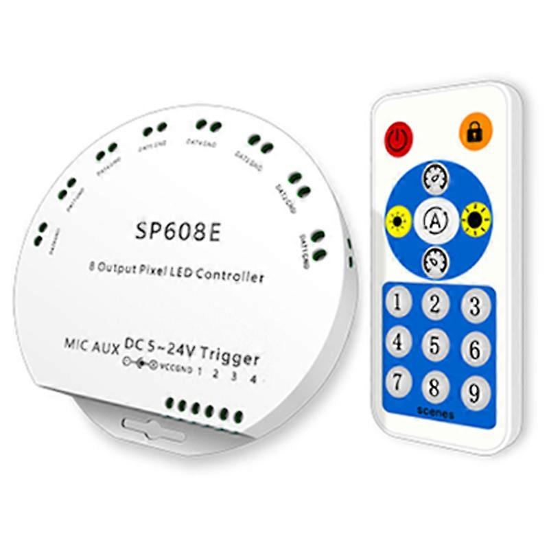 Sp608e Ws2812b Musikcontroller Mit Integriertem Mikrofon Und Bluetooth-app