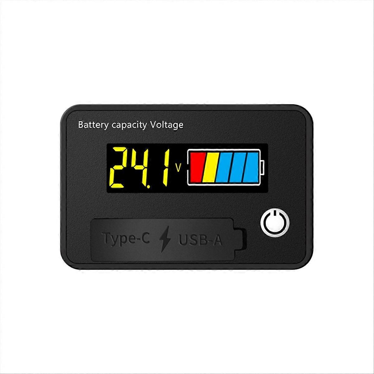 8–30 V Dc Lcd-digitalvoltmeter Mit Batteriekapazitätsanzeige, C