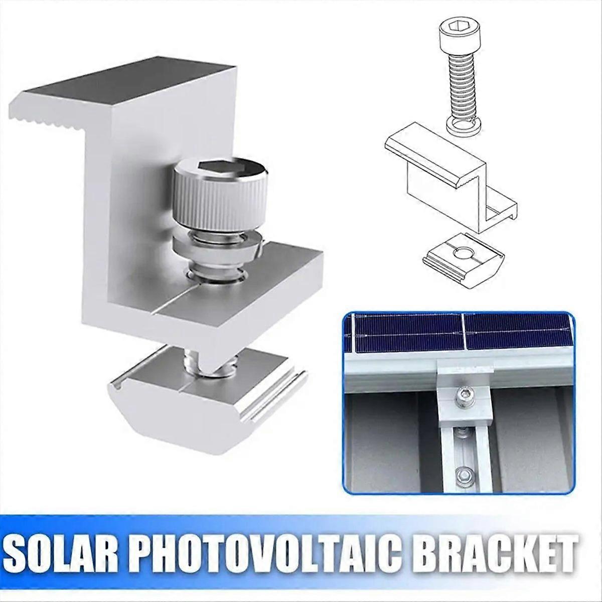 10 Montagehalterungen Aus Aluminiumlegierung Für Solar-photovoltaikanlagen Mit Klemme A