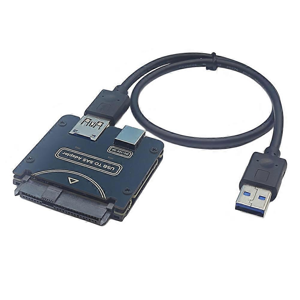 Sas-zu-usb-3.0-konverter, 29-poliger Sas-anschluss Sff-8482 Mit Netzteil Und Sas-festplattenanschluss (us-stecker)