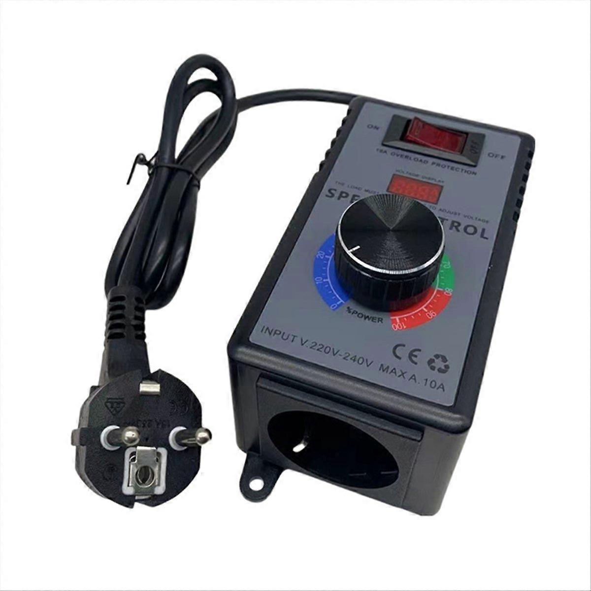 Drehzahlregler Für 220-v-wechselstrommotor, Eu-eingang, Mit Überlastschutz Und Eu-stecker.