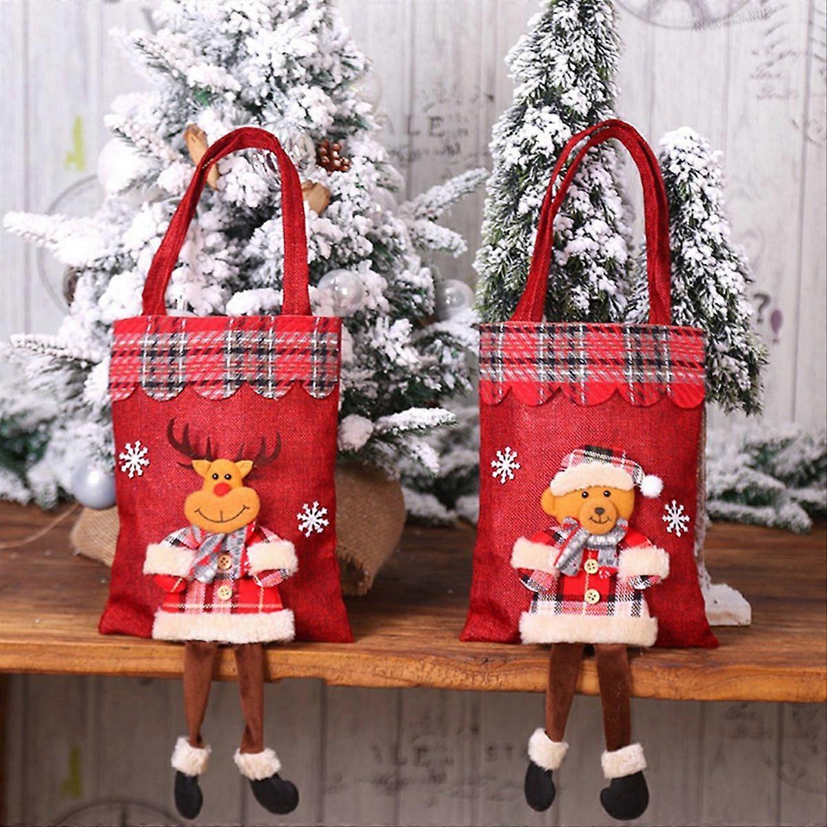 Set Mit 4 Süßigkeitentüten, Weihnachtsdekorationen, Weihnachtsmann-geschenktüten