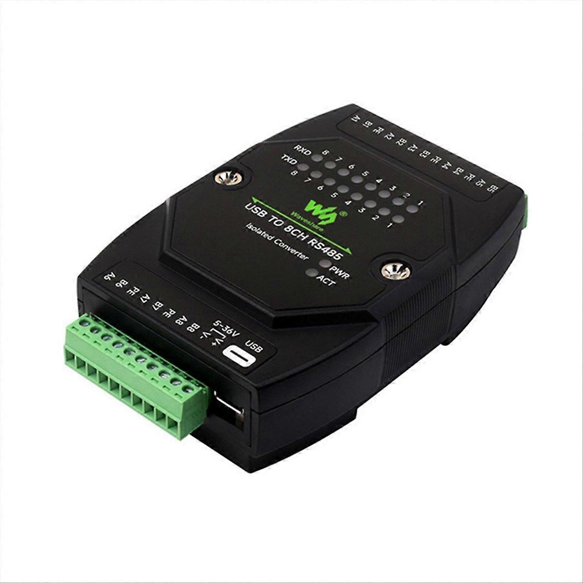 Isolierter Uart-usb-zu-rs485-8-kanal-konverter Für Standard-35-mm-din-schienen- Und Stapelmontage