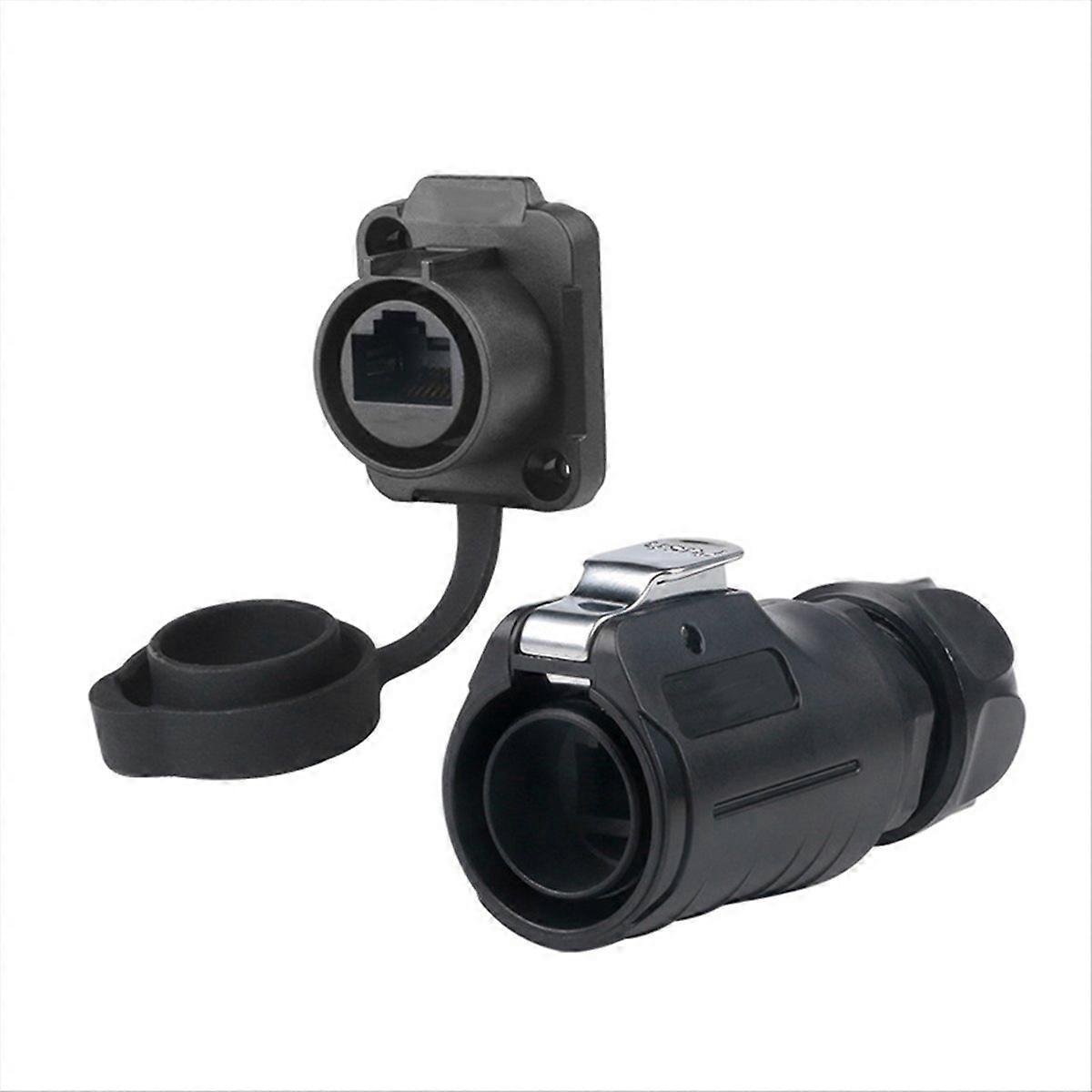 Lp-20 Rj45 Cat6-stecker, Ip68 Wasserdicht, Schwarz