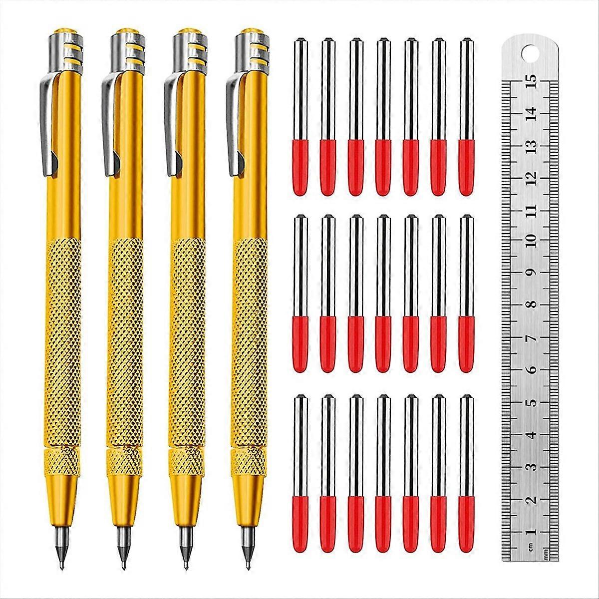 Set Mit 4 Wolframcarbid-markern Mit Magnet, Metallmarker
