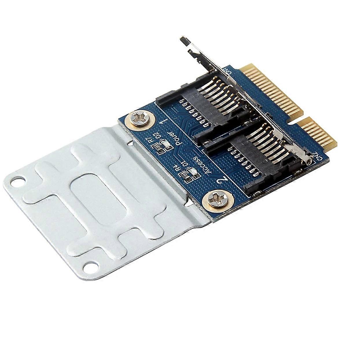 Mini-pci-e-adapter Für 2 Ssd/hdd-laufwerke Für Laptops, Dual-micro-sd-, Sdhc-, Sdxc- Und Tf-speicherkartenleser Auf Mini-pcie