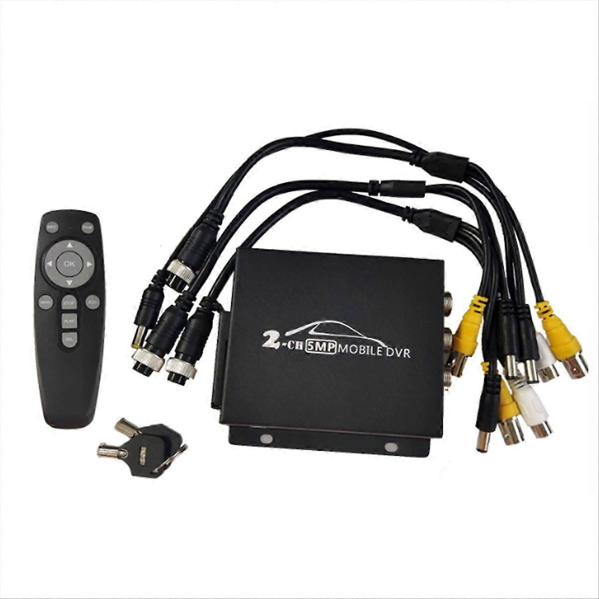 2-kanal Ahd Tvi 1080p Mobiler Digitaler Videorekorder, Mini-sicherheitsrekorder Kompatibel Mit 8-mp-ahd-kameras, Dual-sd-kartensteckplatz