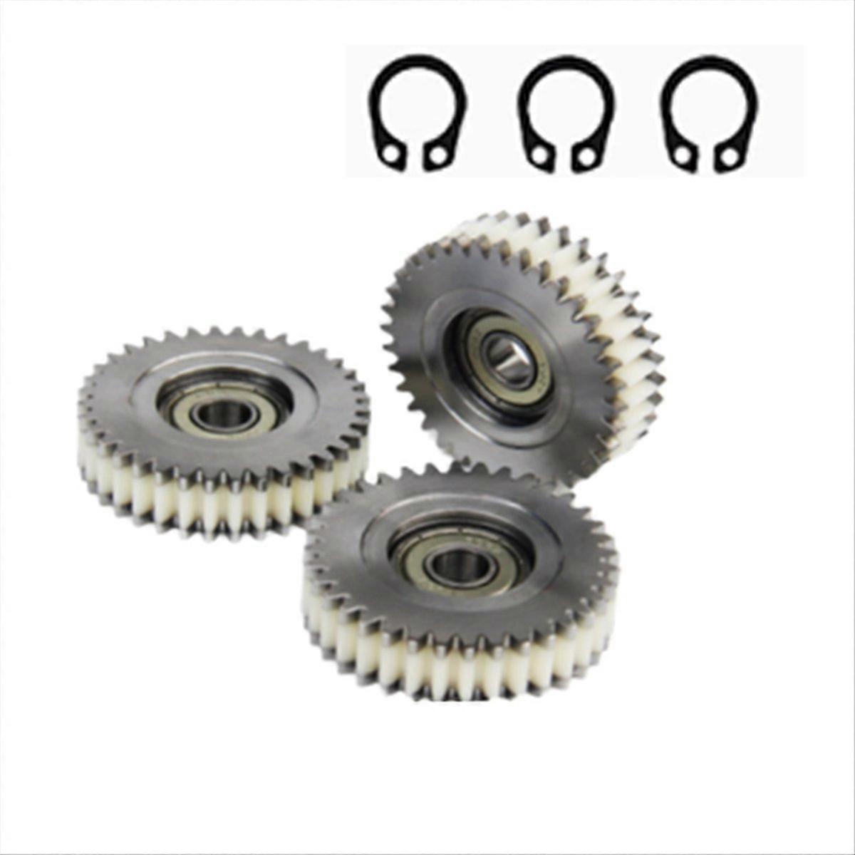 Satz Mit 3 Zahnrädern (36 Zähne) Inklusive Sicherungsringen Für 250-w-motoren (kompatibel Mit Mxus-nabenmotoren). Die Zahnräder Sind Aus Stahl Und Verschleißfestem Nylon Gefertigt.