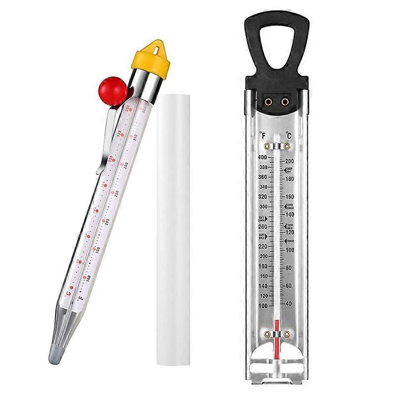 Set Mit 2 Zuckerthermometern Mit Topfclips, Aus Edelstahl Mit Loch