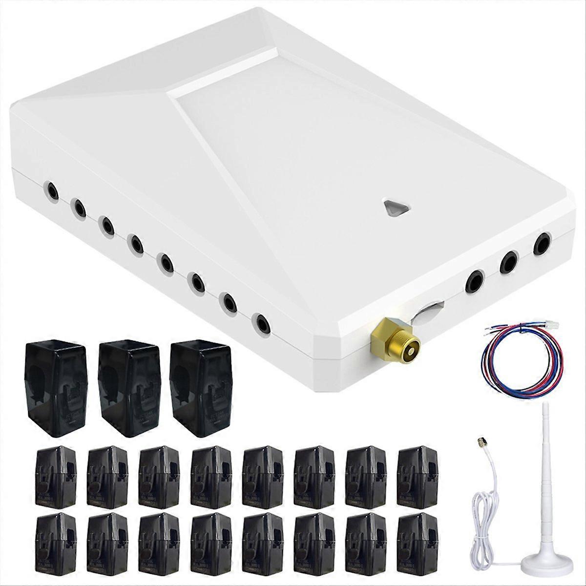 Tuya Wlan-energiemonitor 200a Drehstrom 4-leiter Mit 50a-stromkreissensoren, Echtzeit-stromverbrauchszähler, Solar