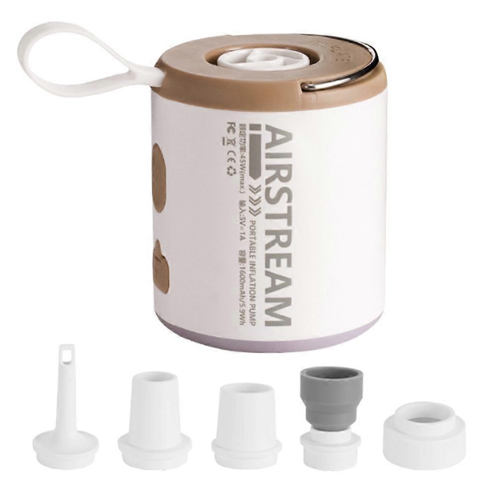 Tragbare Luftpumpe Mit Campinglampe, Wiederaufladbarer Aufblas-/ablassmechanismus Für Aufblasbare Kissen, Luftmatratzen Und Aufblasbare Bojen