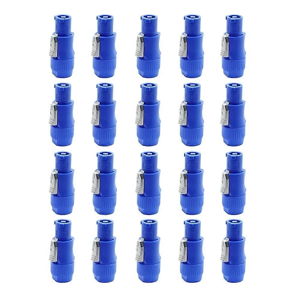 Packung Mit 20 Powercon-steckern, Netzadapter Für Bühnenbeleuchtung (blau).