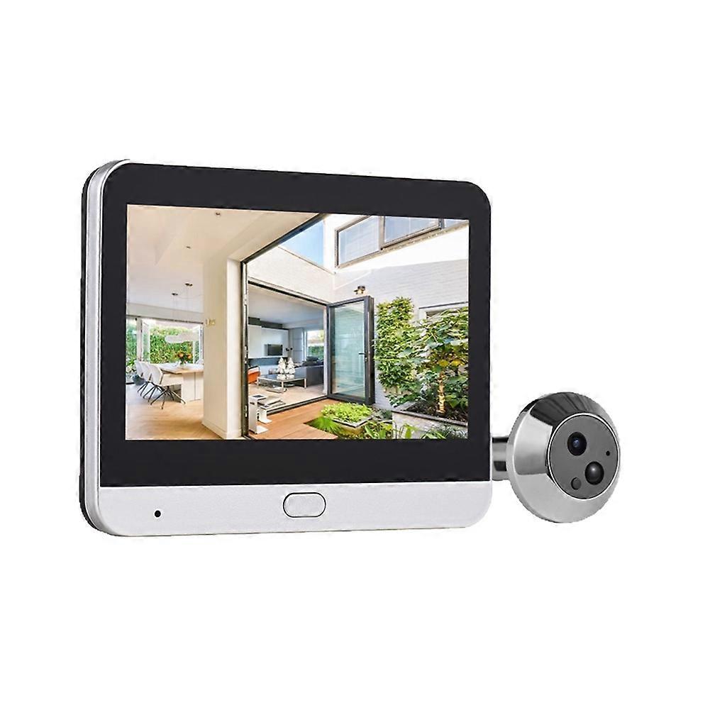 Tuya 2mp Wlan-türspionkamera, Intelligente Kabellose Video-türklingel Mit Pir-bewegungserkennung, Smart-home-sicherheit, Silber