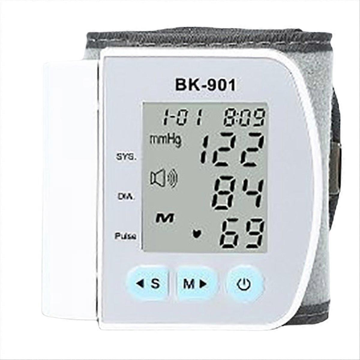 Automatisches Digitales Blutdruckmessgerät Für Das Handgelenk Mit Intelligentem Lcd-display Und Englischen Sprachansagen, Herzfrequenzmessgerät