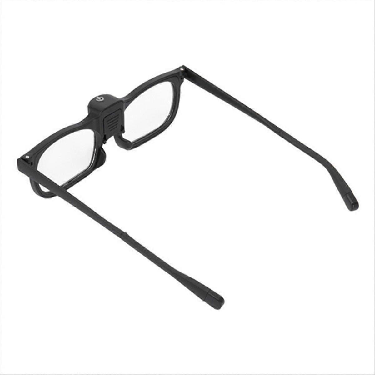 Lesebrille Mit Vergrößerungsgläsern, Zwei Led-leuchten Und Bügeln Aus Metall Und Kunststoff, Für Senioren Und Alterssichtige. Beleuchtete Lesebrille.