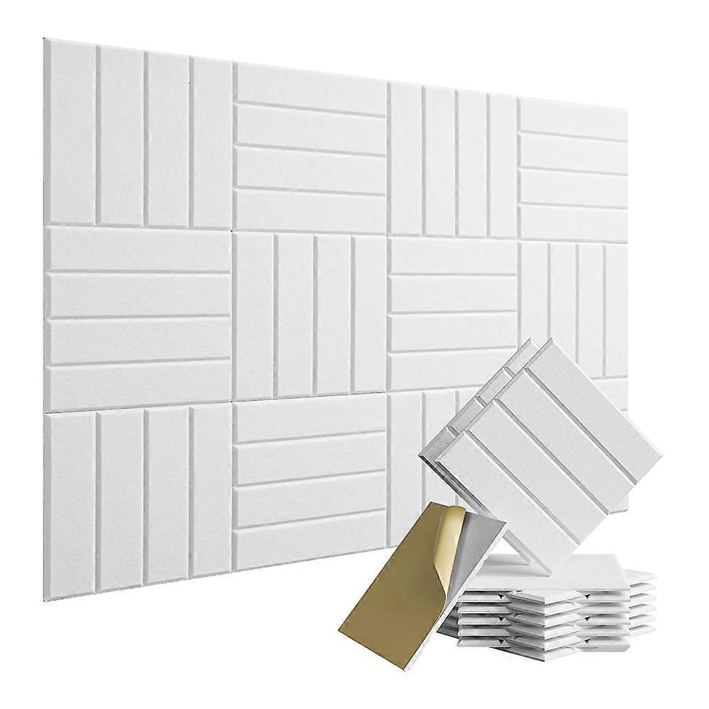 Packung Mit 12 Akustischen Schallschutzschaumstoffplatten Für Wände, Türen, Decken Und Home-offices (weiß).
