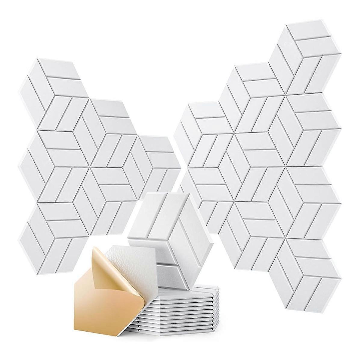 22 Selbstklebende Akustikpaneele, Sechseckige Schallschutzwandpaneele Mit Den Maßen 30,5 X 25,4 X 1 Cm, Für Zuhause, Studio Oder Büro.