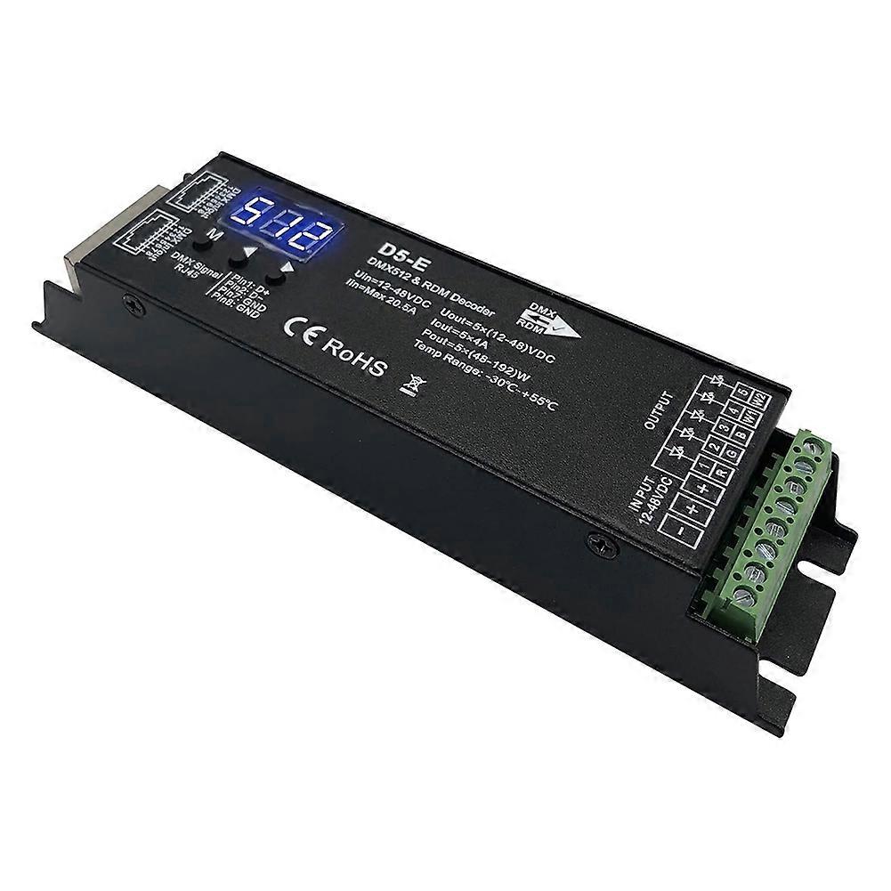 5-kanal-dmx-decoder Mit Rdm-digitalanzeige, Dmx512-dimmer, Rgbcct-pwm-led-controller Für Rgbww-lichtstreifen.