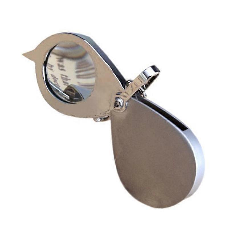 3-fache 30-mm-taschenlupe Zum Zusammenklappen Mit Silbernem Schlüsselring
