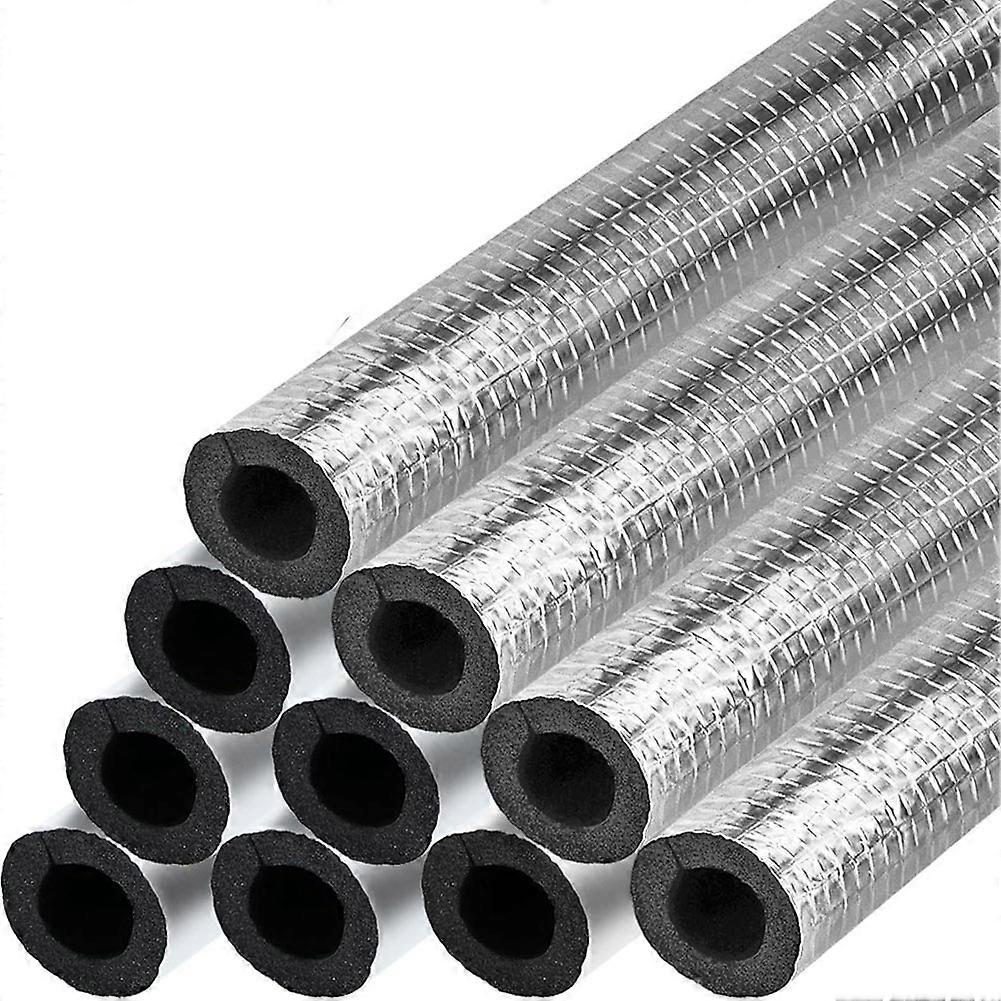 Packung Mit 10 Selbstklebenden Schaumstoff-isolierschläuchen, Aluminiumbeschichtungen Für Wasserhähne.