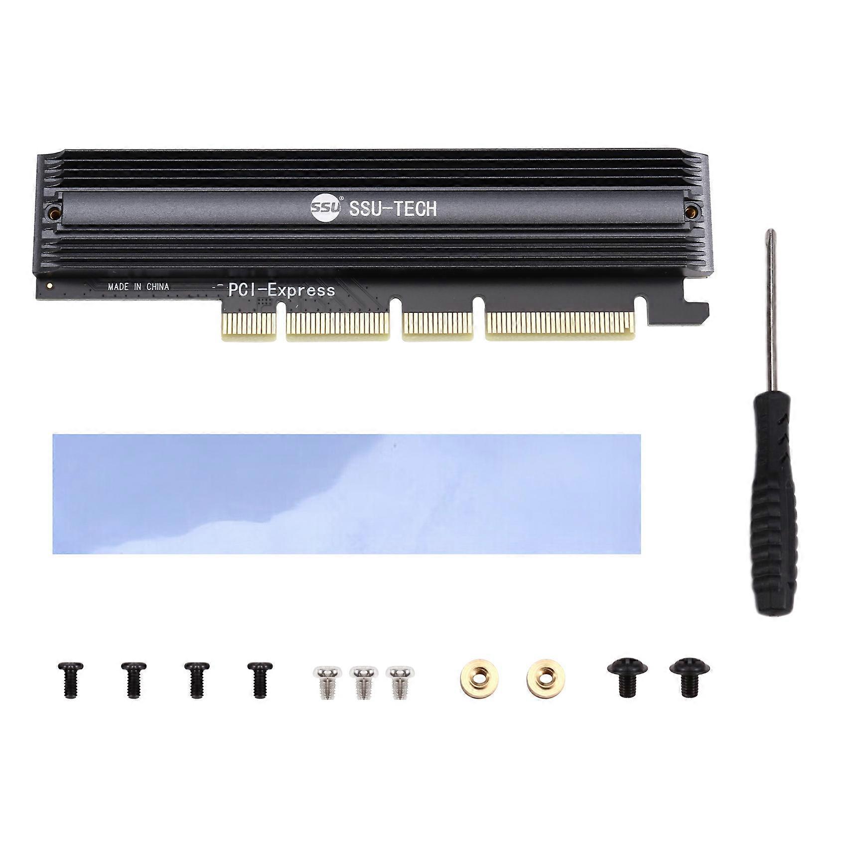 Pcie 4.0 Zu M.2 Nvme Ssu-adapterkarte, Hochgeschwindigkeits-64-gbit/s-m.2-nvme-zu-pci-e-x4-erweiterungskarte Mit Kühlkörper Für Desktop-pcs