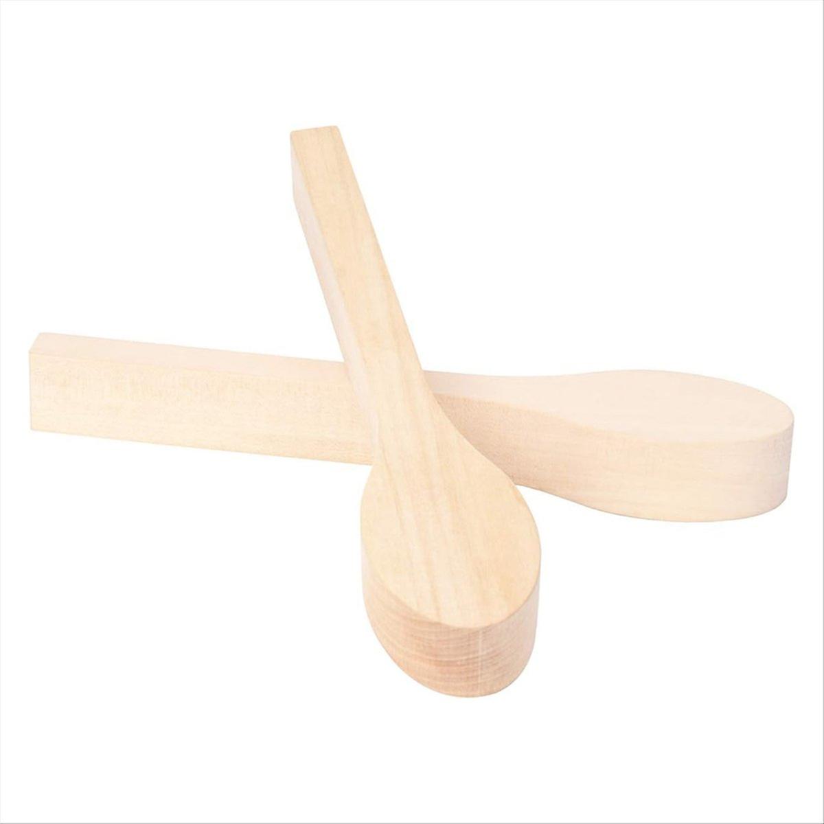Set Mit 2 Schnitzlöffeln Aus Buchenholz Für Anfängerkinder