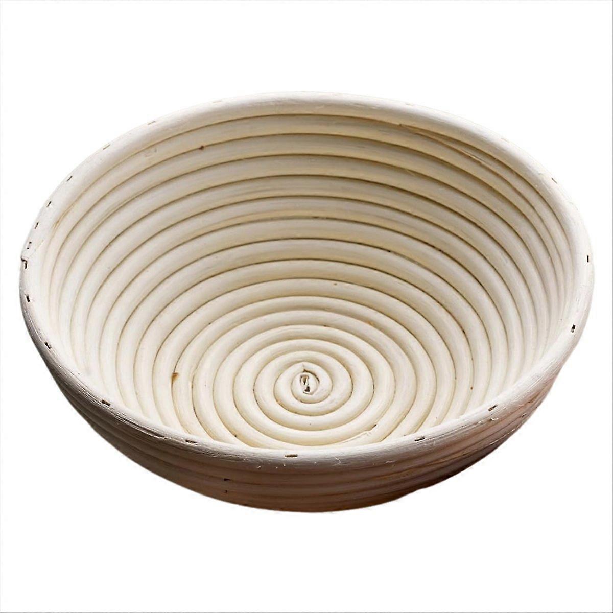 Handgefertigter Runder Teigschutzkorb Aus Rattan, 23 X 8 Cm