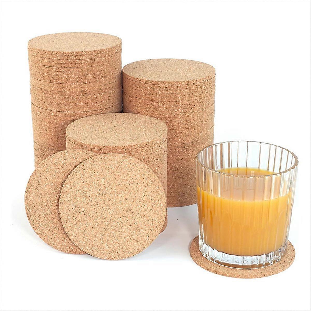 Set Mit 50 Runden Korkuntersetzern (8,9 Cm Durchmesser), Umweltfreundlich Für Zuhause