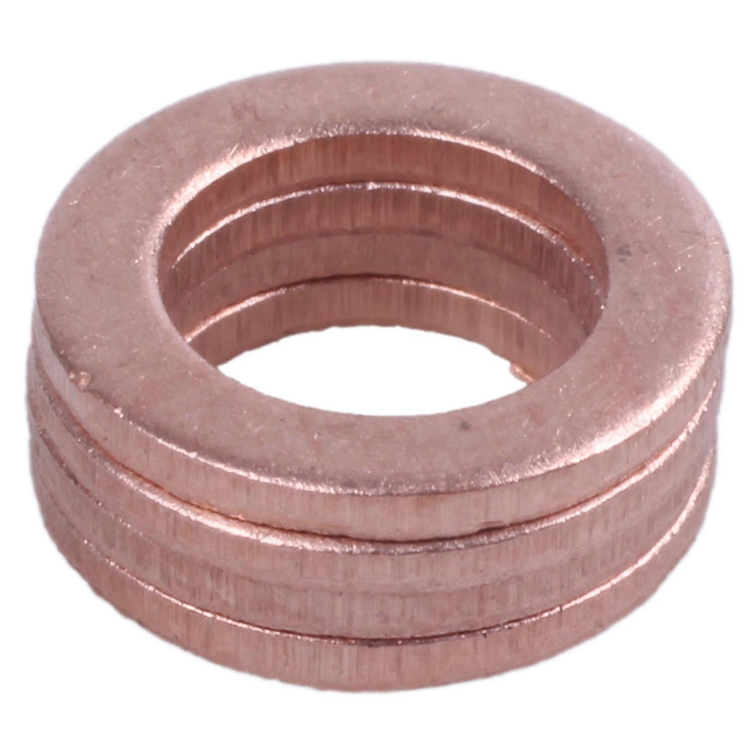 50 Flache Kupfer-dichtungsscheiben, 6 Mm X 10 Mm X 1 Mm