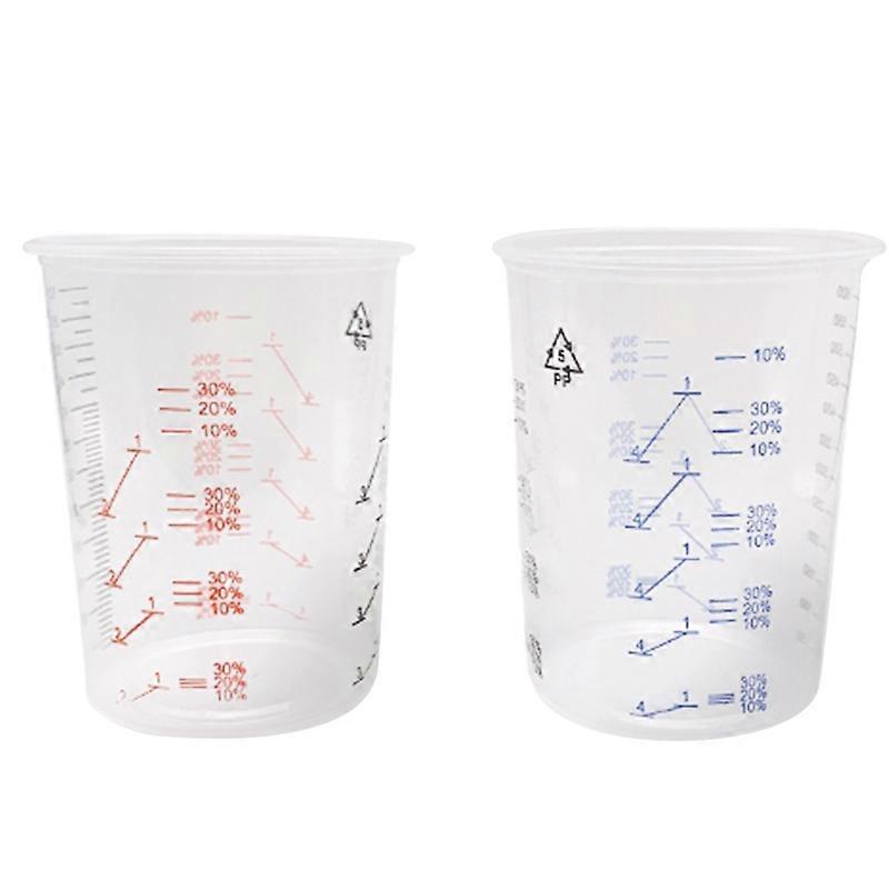 25 Kunststoffbecher À 600 Ml Zum Mischen Von Farbe Und Flüssigkeit (farbe Zufällig)