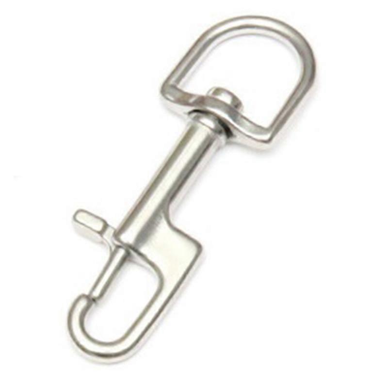 100 Mm Karabinerhaken Aus Edelstahl Mit Federmechanismus, Tauchausrüstung