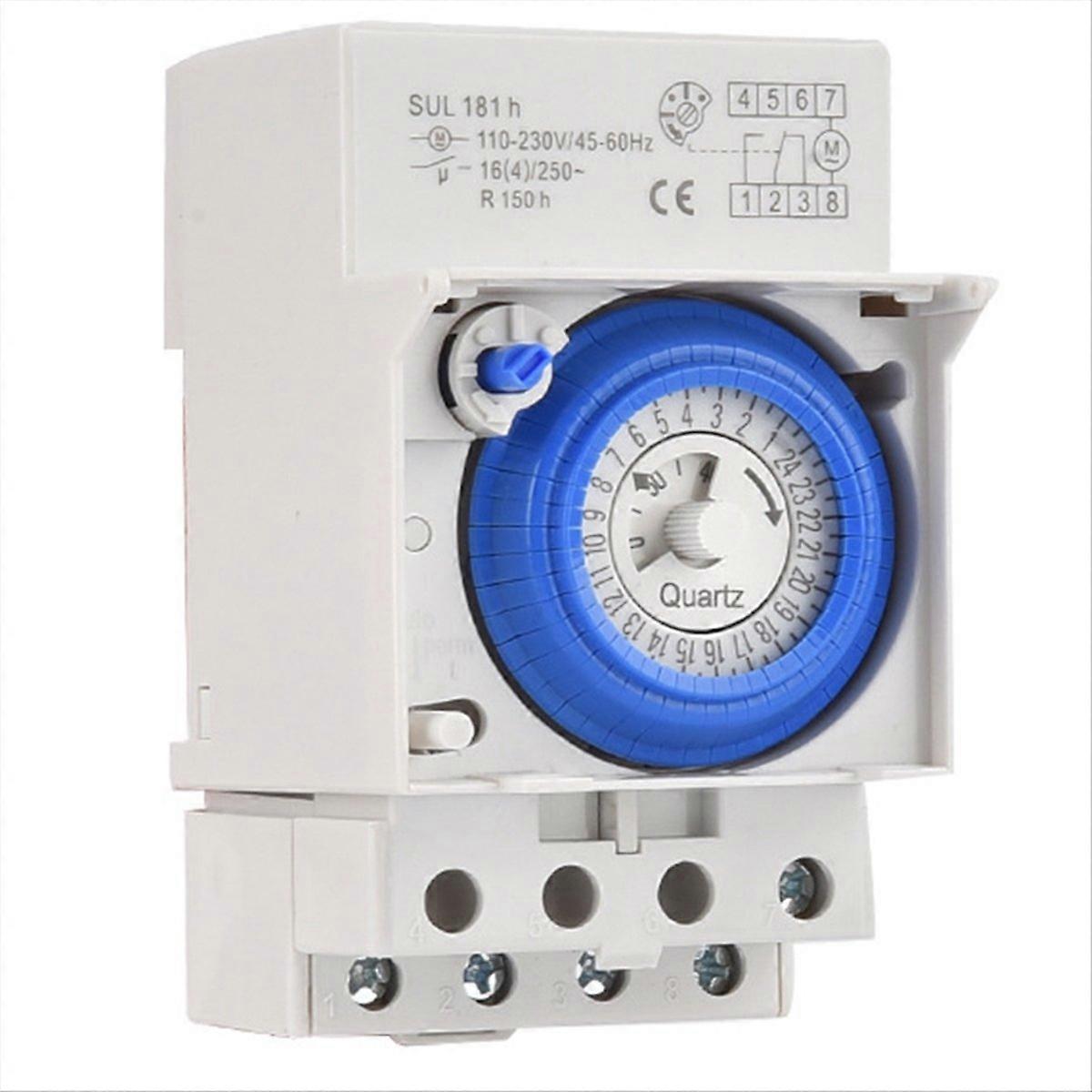Sul181h Din-schienen-analog-zeitschaltuhr, Programmierbar Für 30 Minuten, Ac110v-230v, 24-stunden-zeitschaltuhr