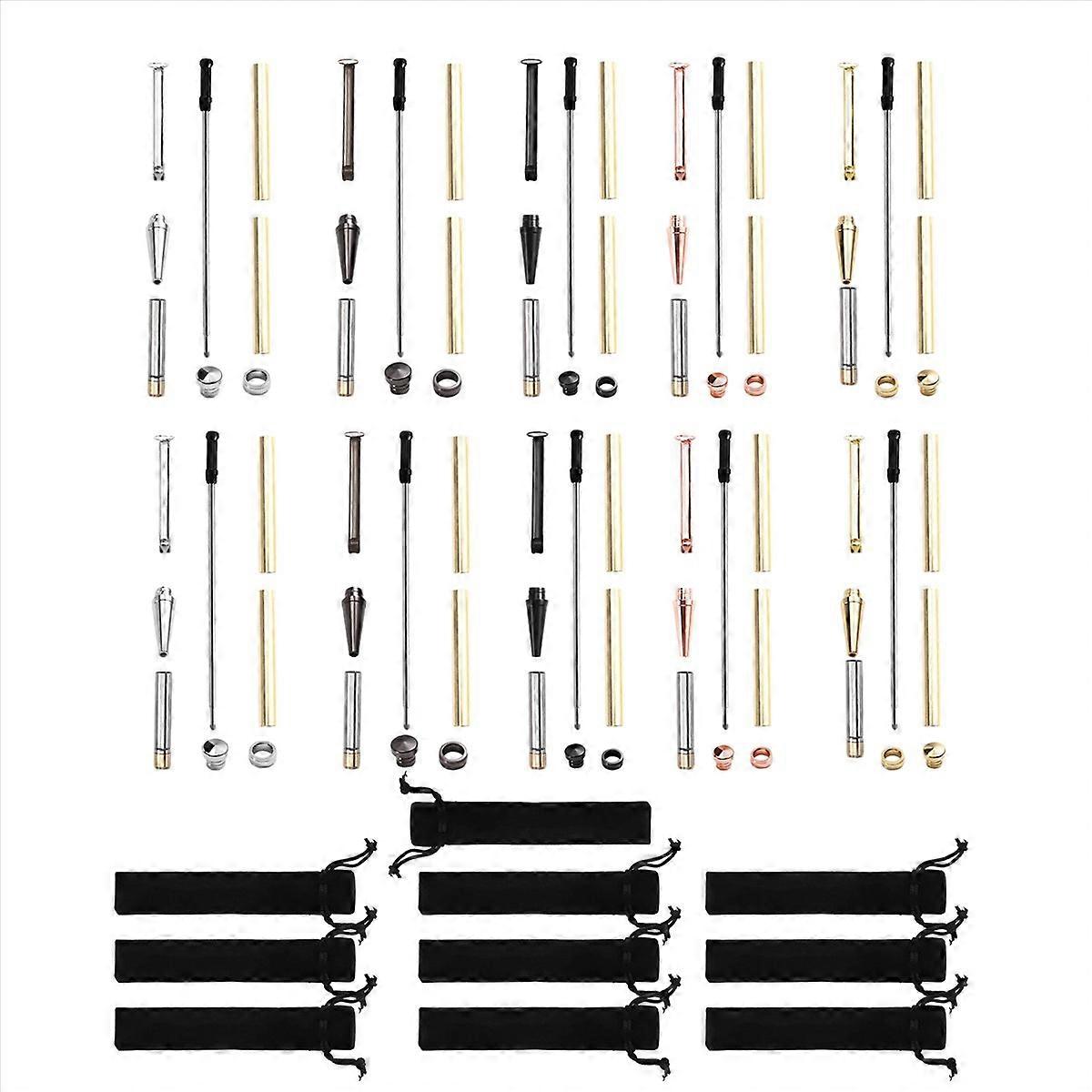 Schlankes Drechselstift-set, 10-teilig Mit Verschiedenen Oberflächen, 7-mm-spiralstift