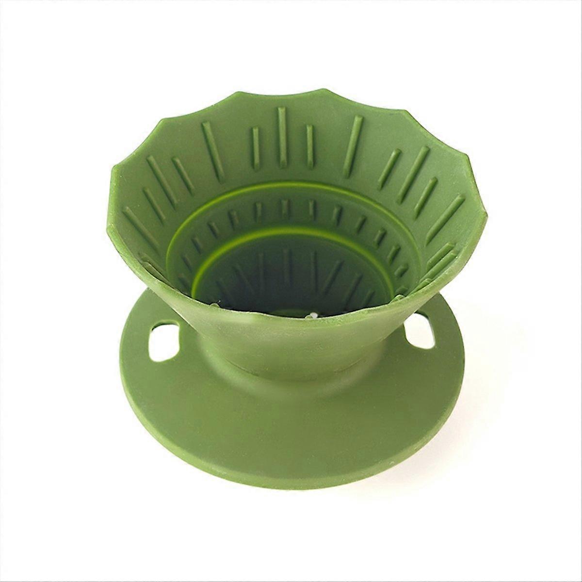Grüner Silikon-handkaffeefilter, Ideal Für Camping, Reisen, Büro Und Zuhause. Kaffeezubehör.